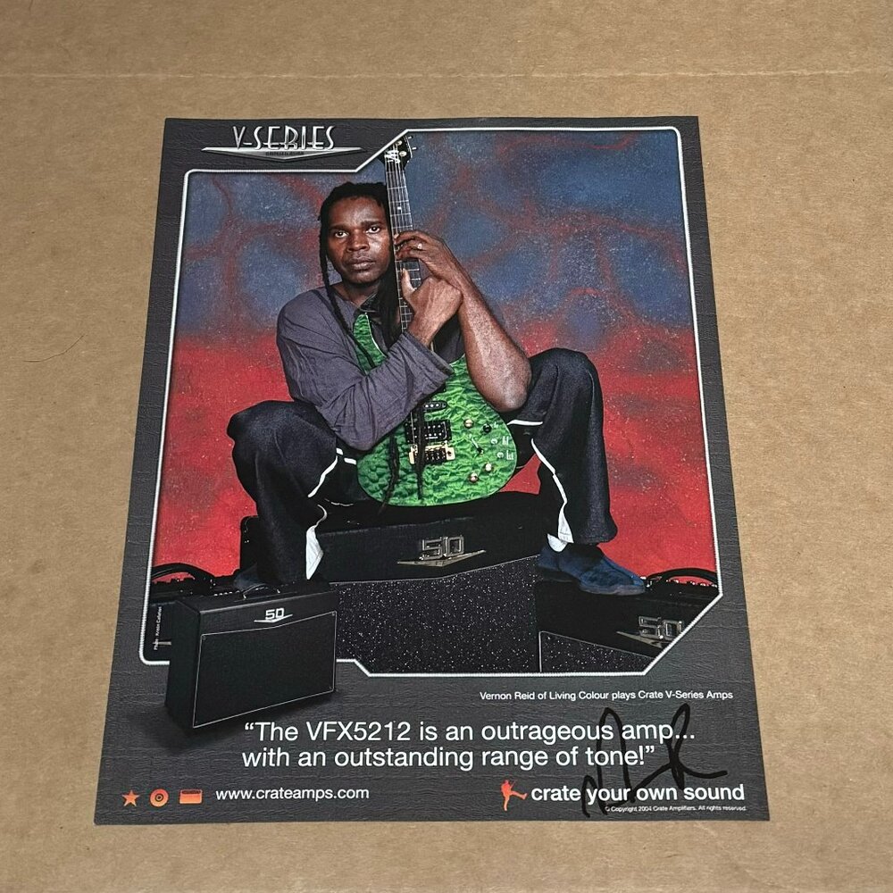 Vernon Reid of Living Colour - Crate Amps - 2004 Print Advertisement